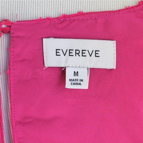 Evereve Penelope Dress Womens Size M Pink V Neck Long Sheer Sleeve Elastic Waist - Picture 7 of 7